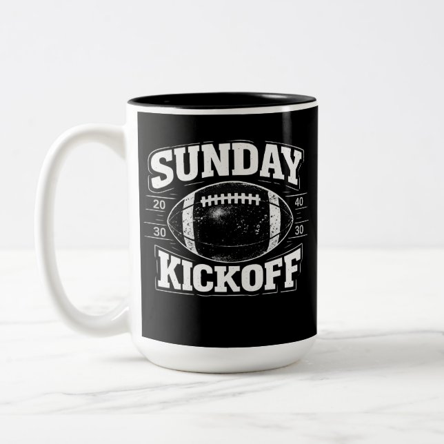 Sunday Kickoff Football Två-Tonad Mugg (Vänster)