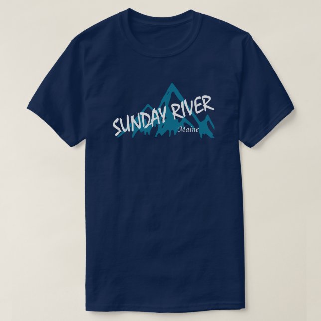 Sunday River Maine Mountains T Shirt (Design framsida)
