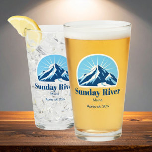 Sunday River Maine skidort après-ski  Glaskopp