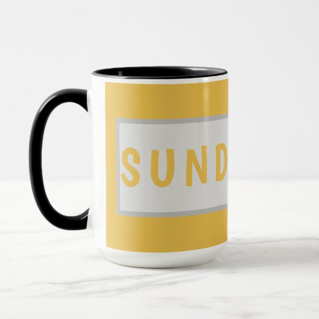 Sunday Today – Minimal Coffee Mug Design Mugg (Vänster)