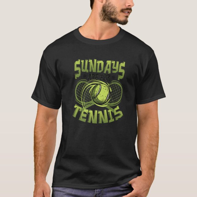 Sundays Are For Tennis Match Tennis Player Premium T Shirt (Framsida)