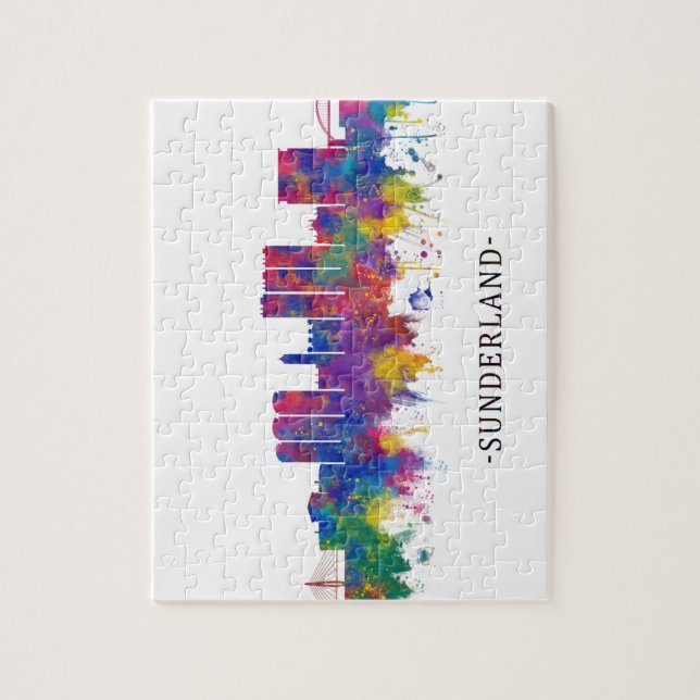 Sunderland England Skyline Pussel (Vertikal)