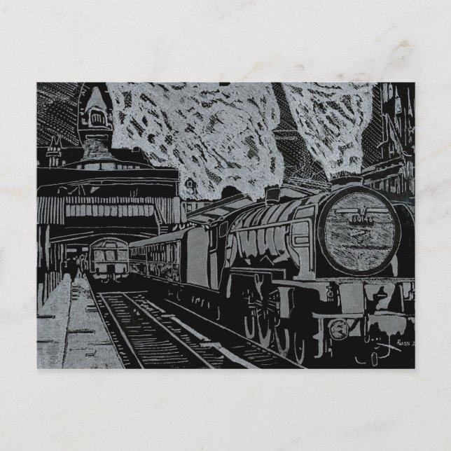Sunderland Järnvägen Station 1960-talet Vykort (Framsida)