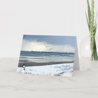 Sunderland - julkort i julklapp i Roker Pier Helgkort