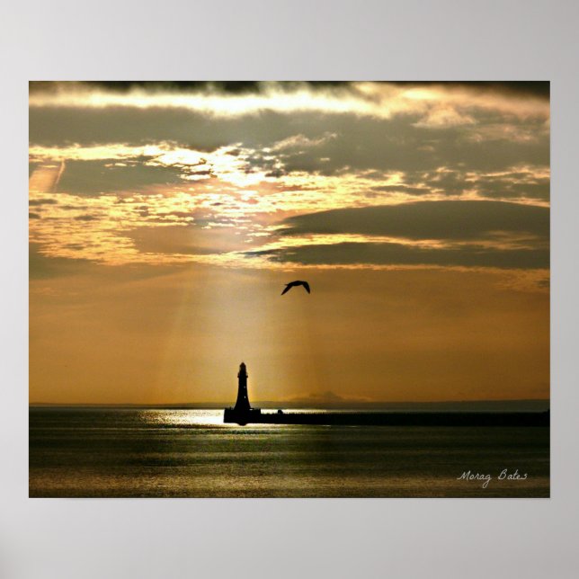 Sunderland - Roker Pier & Lighthouse Poster (Framsidan)