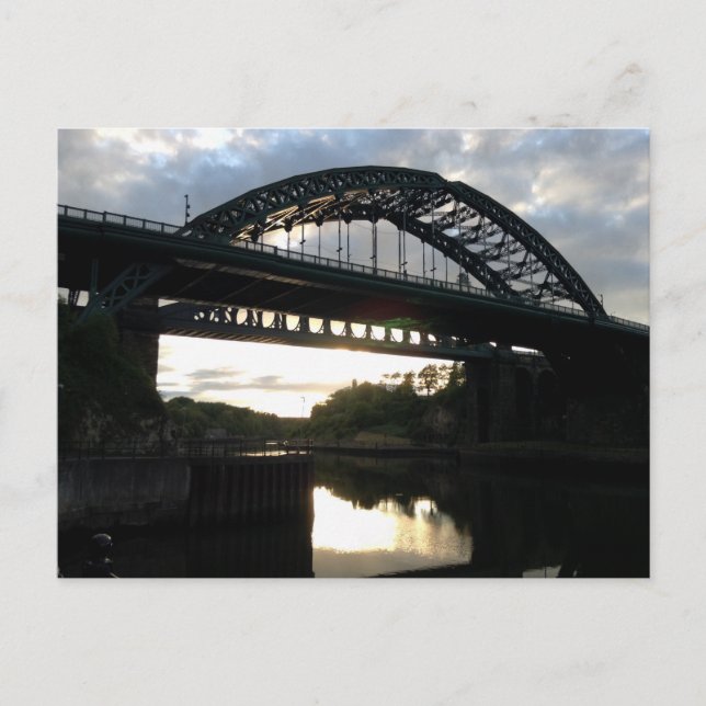 Sunderland Wearmouth Bridge vykort (Framsida)
