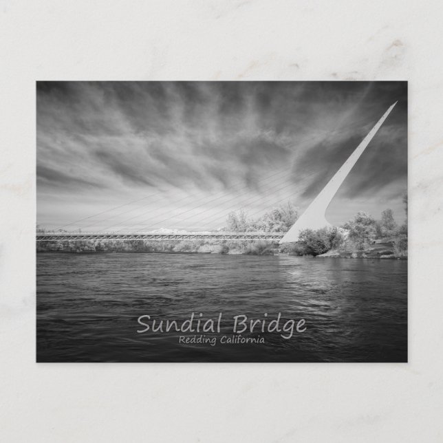 Sundial Bridge Monochrome Vykort (Framsida)