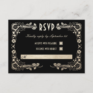 Sundial Garden Wedding OSA kort Gold Foil