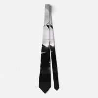 Sundial Sunset Grayscale Neck Tie
