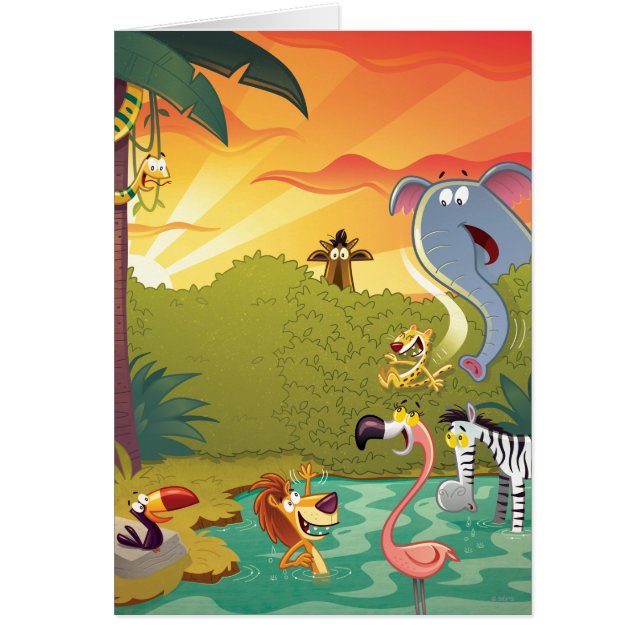 Sundown på vattenhål OBS kort (Framsidan)