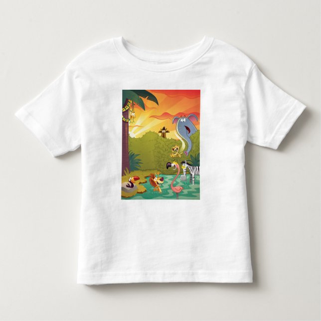 Sundown på vattenhål t-shirt (Framsida)