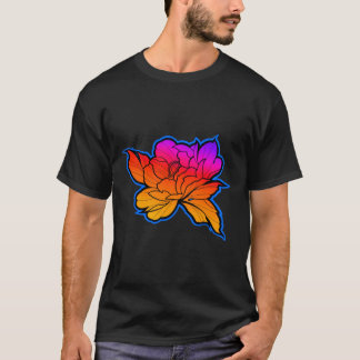 Sundown Peony Flower T Shirt
