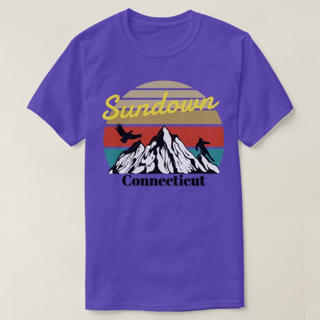 Sundown ski Connecticut T Shirt (Design framsida)