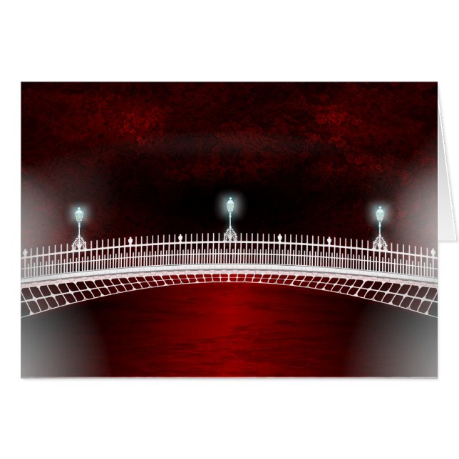 SUNDOWNEN ÖVER HAPENNYEN ÖVERBRYGGAR HÄLSNINGSKORT (Framsidan Horizontal)