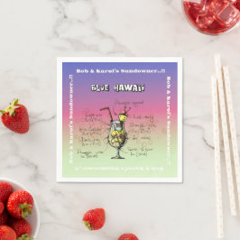 Sundowner Blue Hawaii Cocktail Party Pappersservett