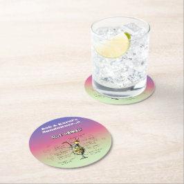 Sundowner Blue Hawaii Cocktail Party Underlägg Papper Rund