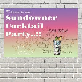 Sundowner Blue Tahoe Cocktail Party Poster