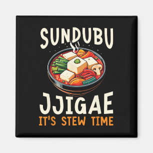 Sundubu Jjigae asiatisk mat matbloggare koreansk m Magnet