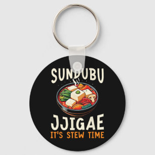 Sundubu Jjigae asiatisk mat matbloggare koreansk m Nyckelring
