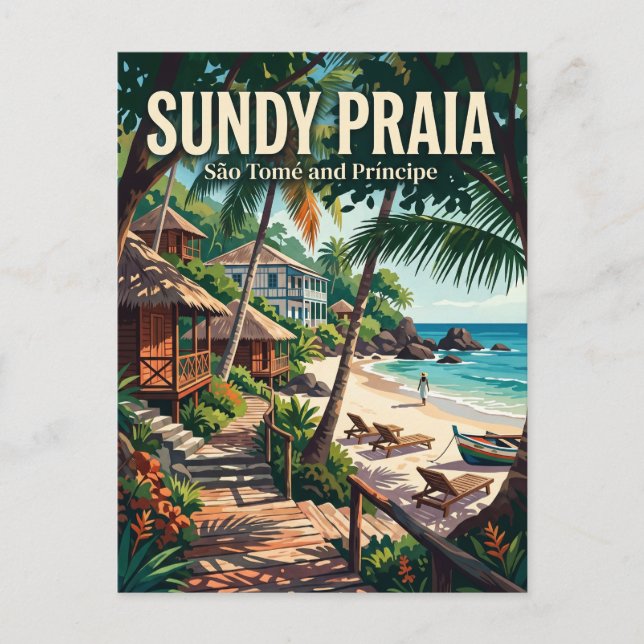 Sundy Praia São Tomé och Príncipe Vykort (Framsida)