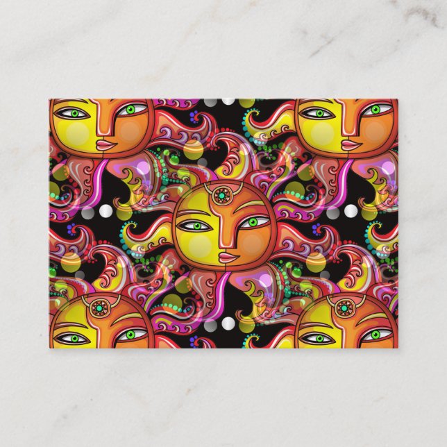 Sunface Celestial Affärskort Visitkort (Framsida)