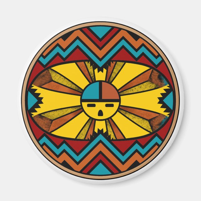 SunFaceRound Magnet (Framsidan)