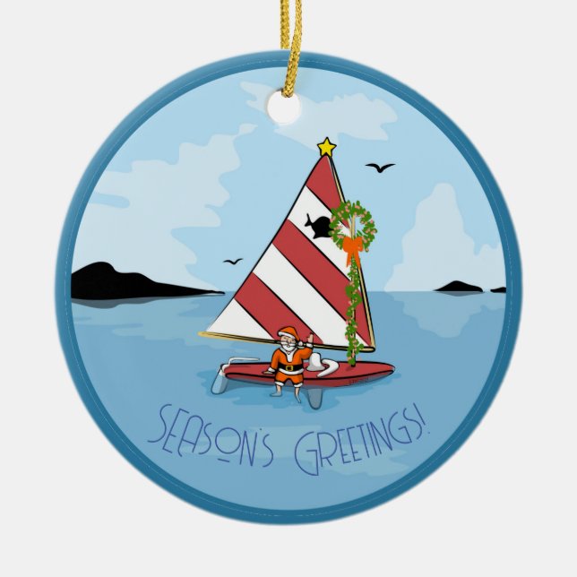 Sunfish Santa Sailor Ornament (Framsidan)