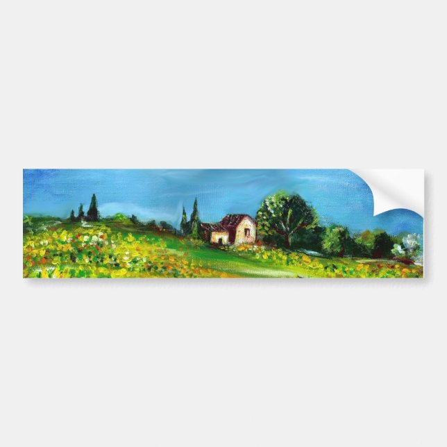 SUNFLÖDEN I TUSCANY LAND-SIDINFORMATION BILDEKAL (Framsidan)