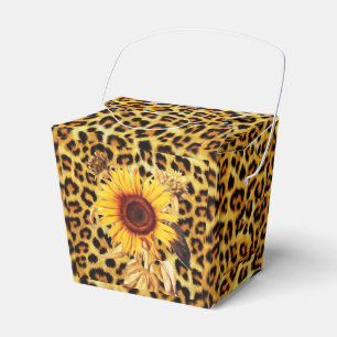 SUNFLÖDEN MED LEOPARD PÄLS BOW SOMMER PARTY PRESENTASKAR