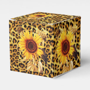 SUNFLÖDEN MED LEOPARD PÄLS BOW SOMMER PARTY PRESENTASKAR