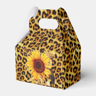SUNFLÖDEN MED LEOPARD PÄLS BOW SOMMER PARTY PRESENTASKAR