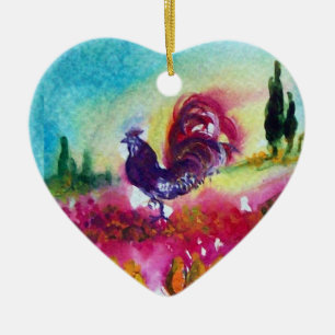 SUNFLÖDEN OCH BLACK TUPP Heart Julgransprydnad Keramik