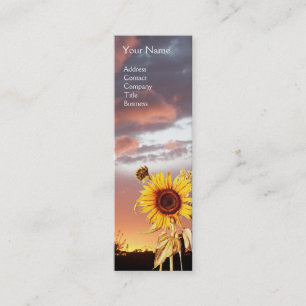 SUNFLÖDEN OCH ROSA SOMMER SUNSET MINI VISITKORT