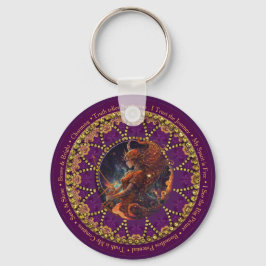 Sunflower Astro Sagittarius Zodiac Affirmations Nyckelring