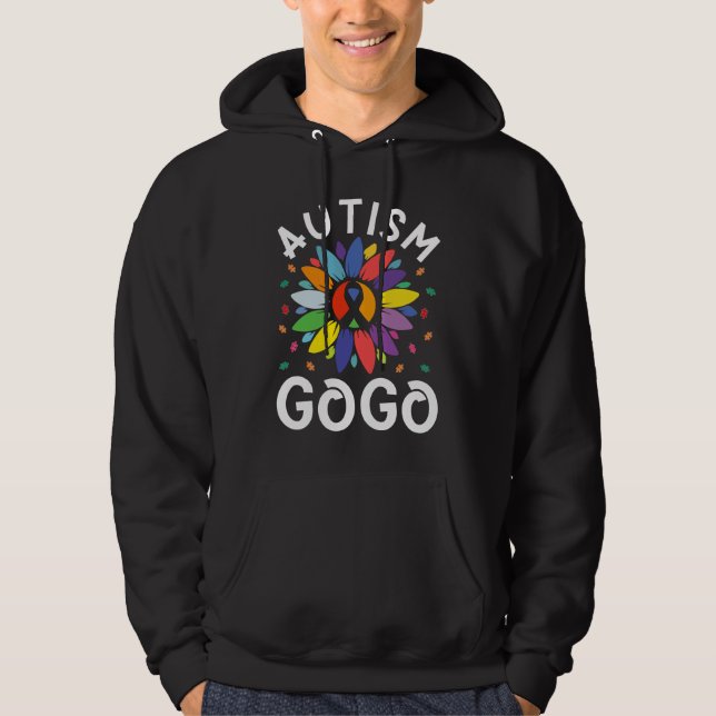 Sunflower Autism Awareness Day Matching Family Aut Hoodie (Framsida)