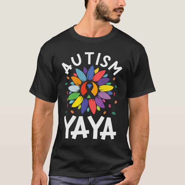 Sunflower Autism Awareness Day Matching Family Aut T Shirt (Framsida)