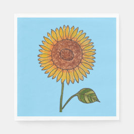 Sunflower Baby Blue Pappersservett