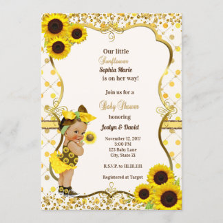 SUNFLOWER BABY SHOWER-INVIKTER INBJUDNINGAR