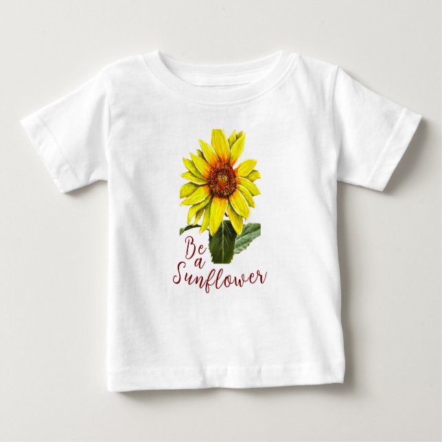 Sunflower Baby T-Shirt (Framsida)