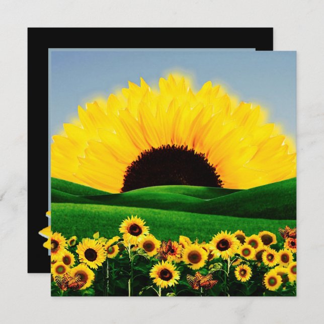 SUNFLOWER BACKE JULKORT (Fram/baksida)