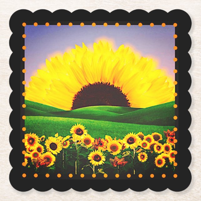 SUNFLOWER BACKE UNDERLÄGG PAPPER (Framsida)