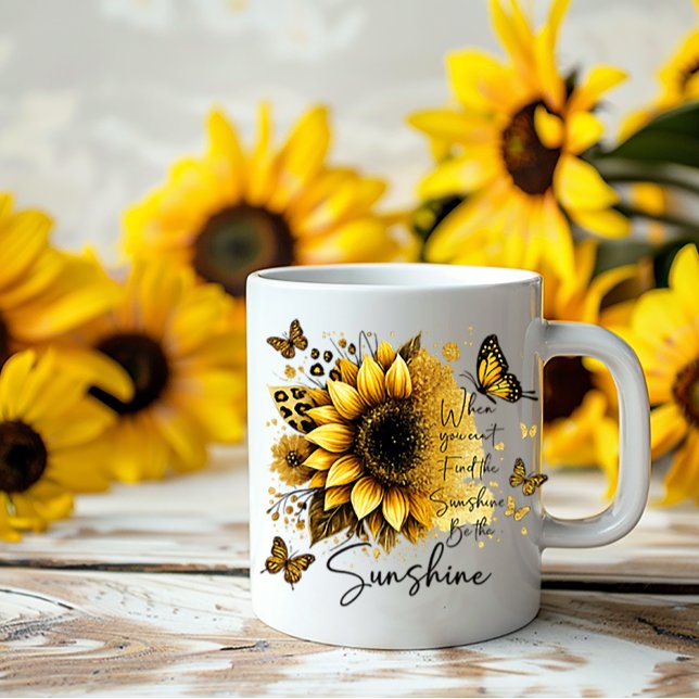 Sunflower Be the Sunshine Quote | Kaffemugg (Skapare uppladdad)