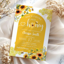 Sunflower Bee hon hittade sin honung Bröllopsdusch