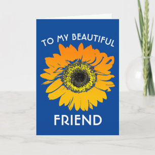 SUNFLOWER BIRTHDAY FRIEND GREETARD KORT