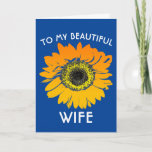 SUNFLOWER BIRTHDAY WIFE GREETARD KORT<br><div class="desc">SUNFLOWER BIRTHDAY CARD FOR WIFE</div>