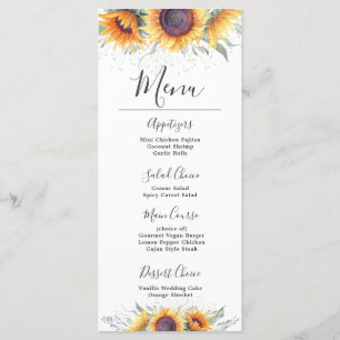 Sunflower Bloom Blommig meny