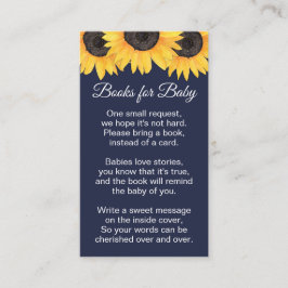 Sunflower Books Baby Neutral Navy Baby Shower Inbj Tilläggskort