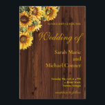 Sunflower Botancial Wedding Invitation Inbjudningar<br><div class="desc">Sunflower Botanical Wedding Invitations for the perfect fall wedding, </div>