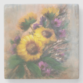 Sunflower Breeze by Jason Street - Stone Coaster Stenunderlägg