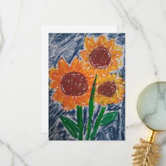 Sunflower card tack kort